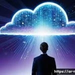 웨어러블 기기 보안 문제 - **"Digital Treasures in the Cloud"**
    A futuristic, conceptual image showing a person (gender-neu...